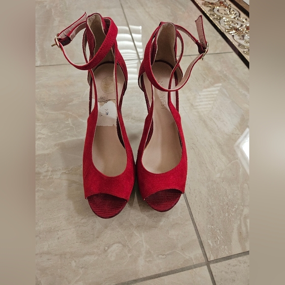 Nine West Red Heels Size 5.5 - Picture 2 of 13